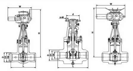 高温高压电动电站闸阀(图2)