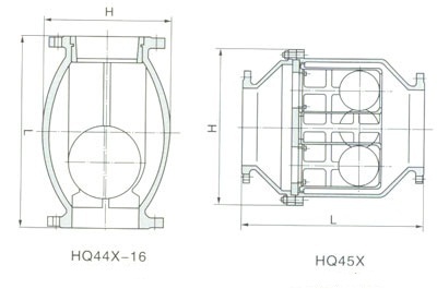 HQ44X/HQ45X微阻球形止回阀(图2)